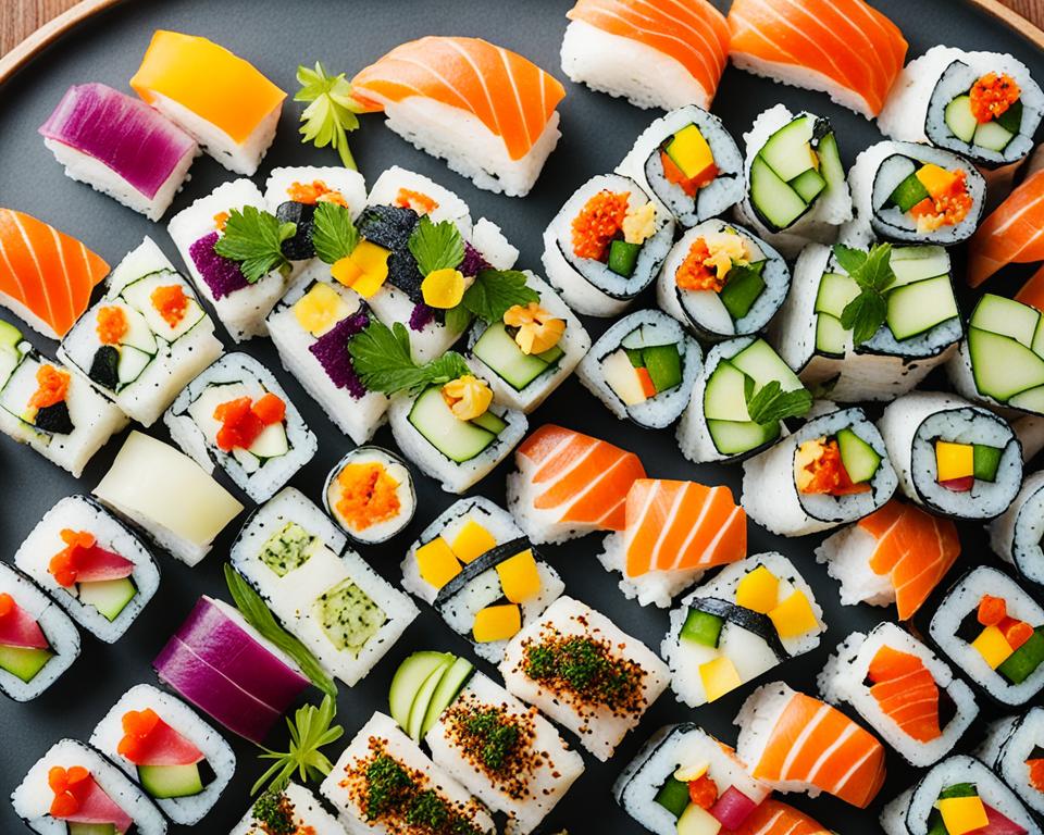 nori sushi presentation